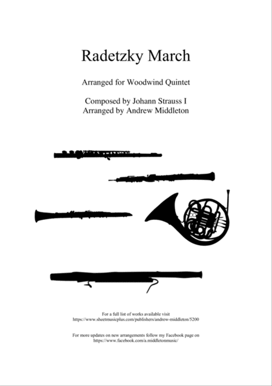 Radetzky March arranged for Woodwind Quintet Woodwind Quintet scores gallery preview page 1