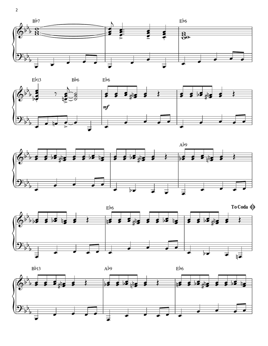 The Hucklebuck (arr. Brent Edstrom) Piano Solo scores gallery preview page 2
