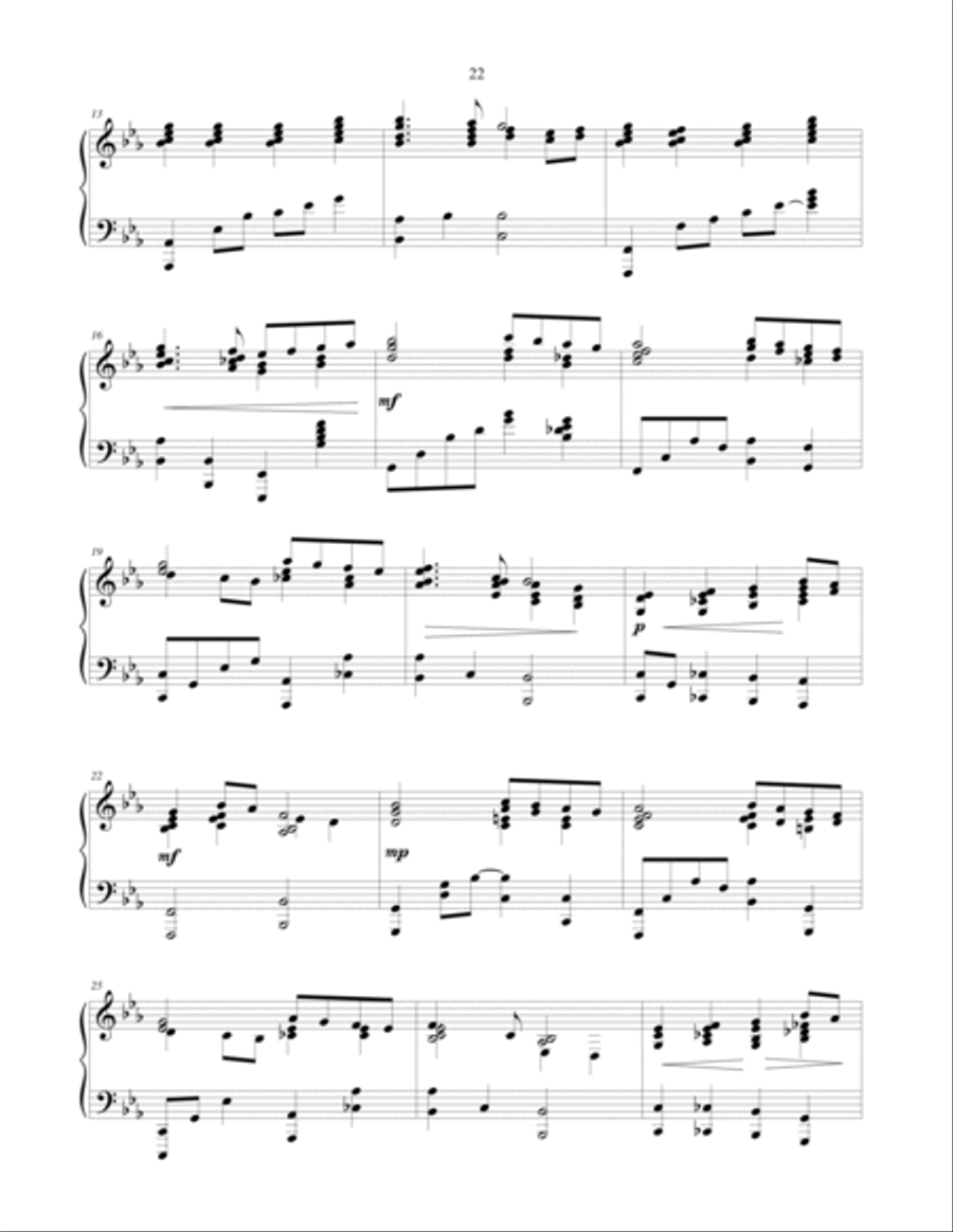 Angels We Have Heard on High - advanced piano solo Piano Solo scores gallery preview page 3
