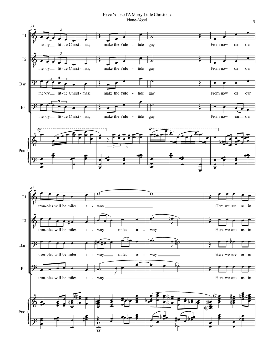 Have Yourself A Merry Little Christmas from MEET ME IN ST. LOUIS TTBB scores gallery preview page 5
