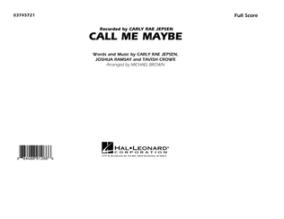 Book cover for Call Me Maybe - Conductor Score (Full Score)