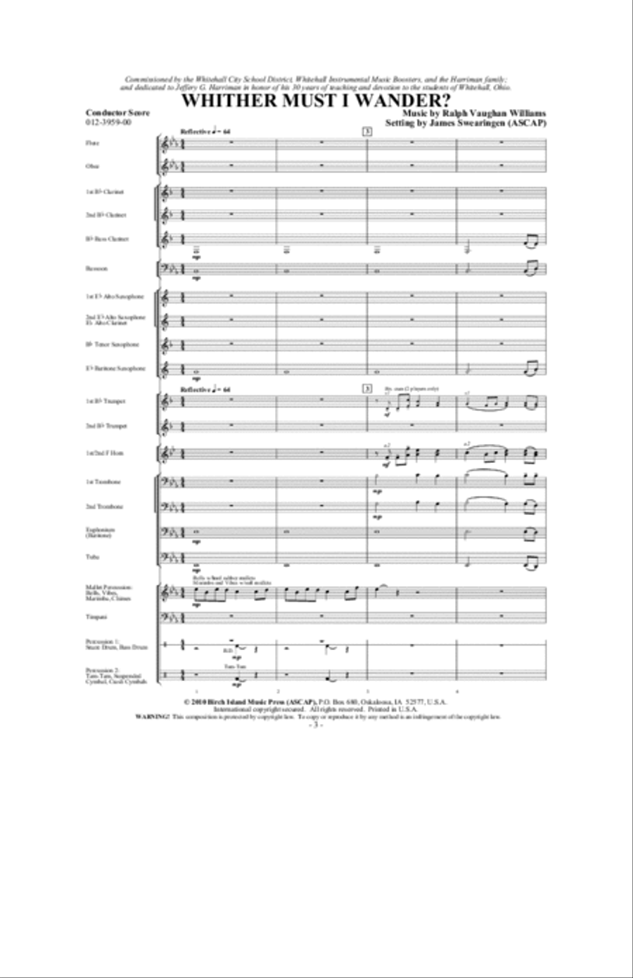 Whither Must I Wander? Concert Band scores gallery preview page 2