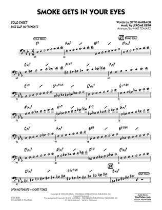 Smoke Gets In Your Eyes (arr. Mike Tomaro) - Bass Clef Solo Sheet