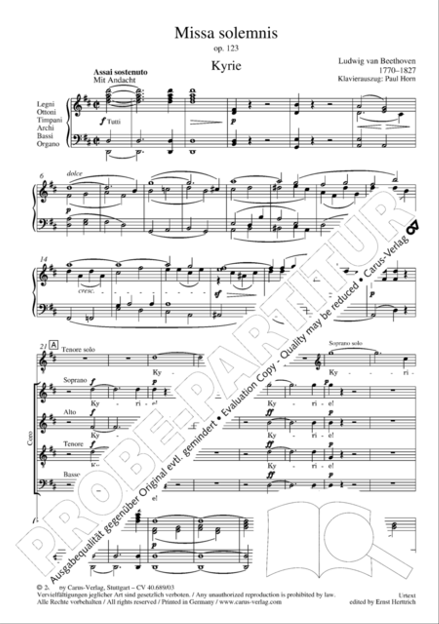 Missa solemnis Missa solemnis 4-Part scores gallery preview page 5