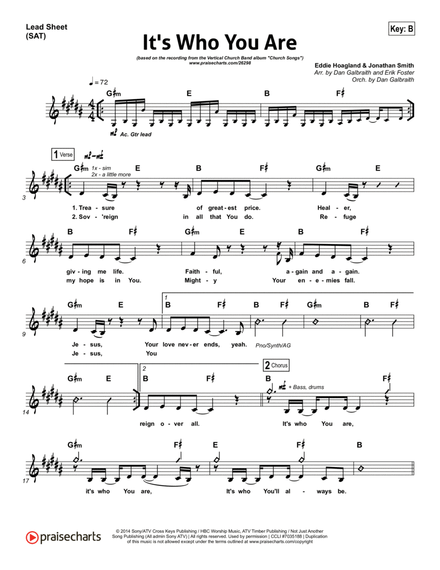 It's Who You Are It's Who You Are Piano scores gallery preview page 1