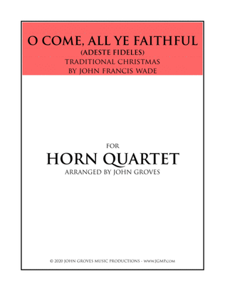 Book cover for O Come, All Ye Faithful (Adeste Fideles) - French Horn Quartet