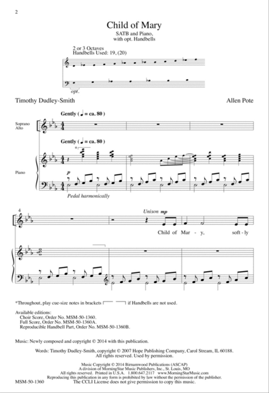 Child of Mary 4-Part scores gallery preview page 2