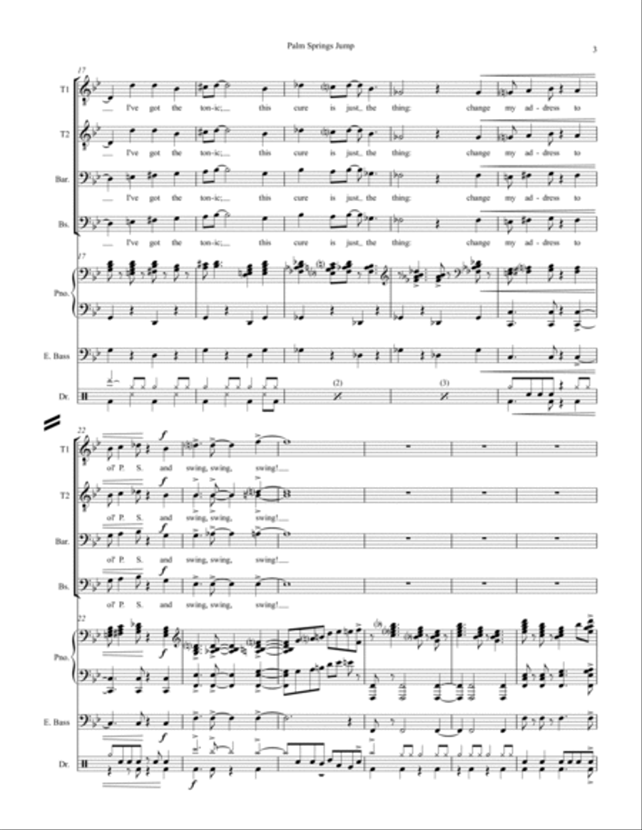 Palm Springs Jump Palm Springs Jump Small Ensemble scores gallery preview page 3
