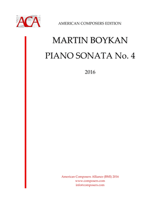 Book cover for [Boykan] Piano Sonata No. 4