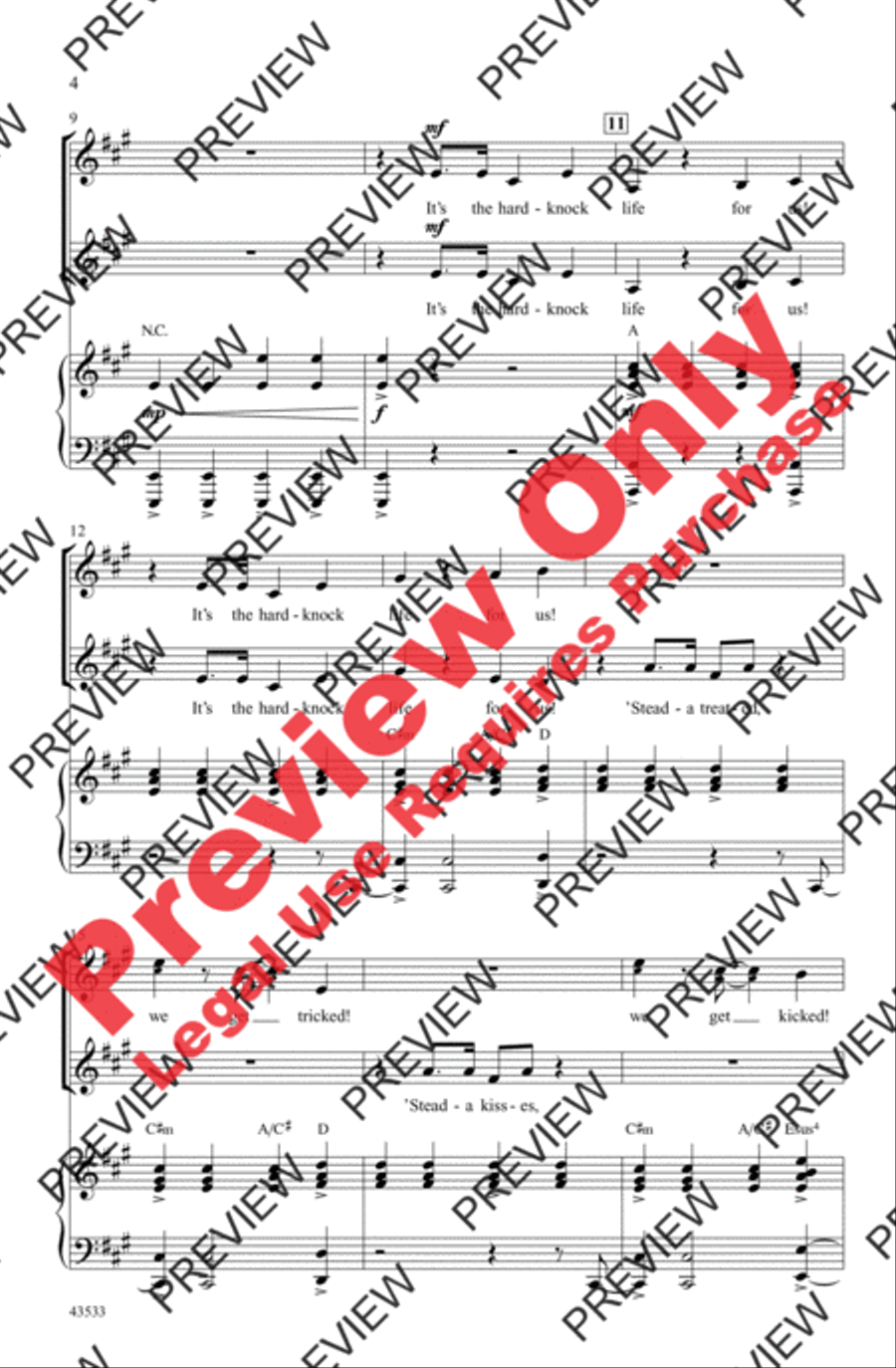 It's the Hard-Knock Life It's the Hard-Knock Life 2-Part scores gallery preview page 4