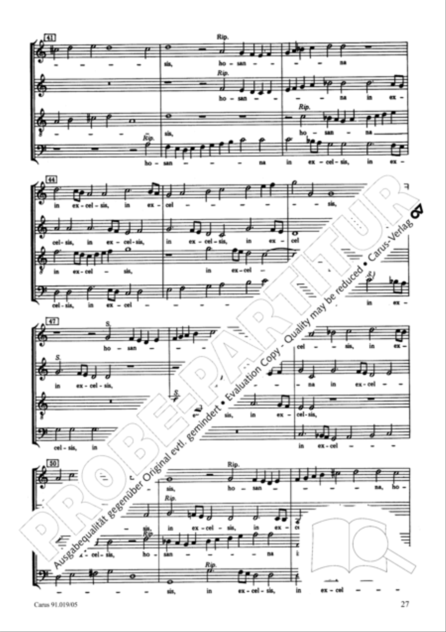 Non sine quare 4-Part scores gallery preview page 27