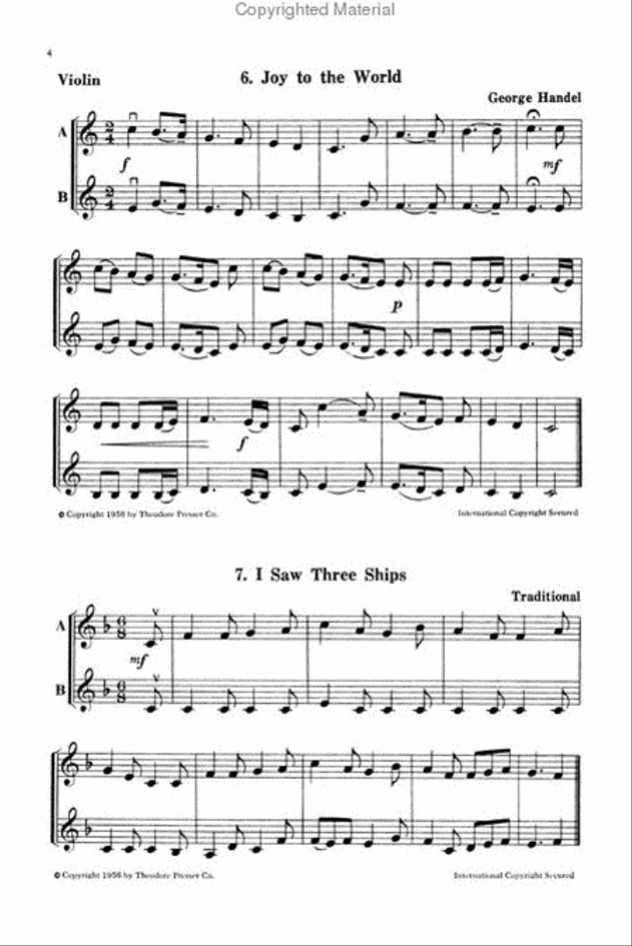 Play A Song Of Christmas, Violin Chamber Music scores gallery preview page 3