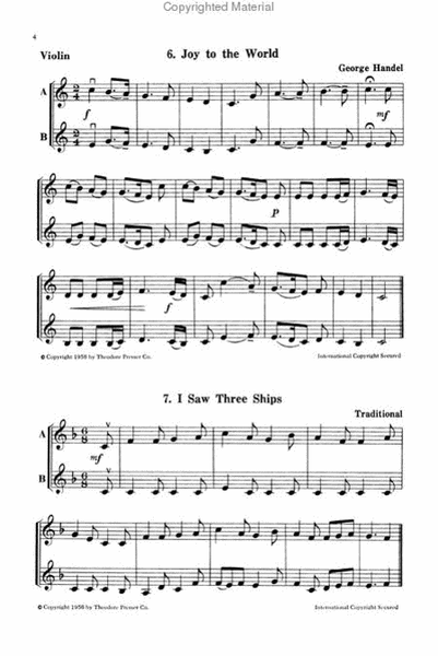 Play A Song Of Christmas, Violin