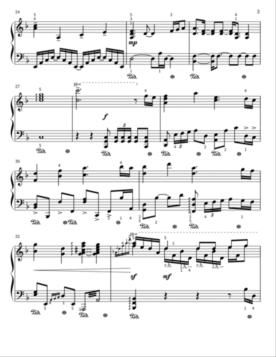 Kamado Tanjirouno Uta Kamado Tanjirouno Uta Piano Solo scores gallery preview page 3