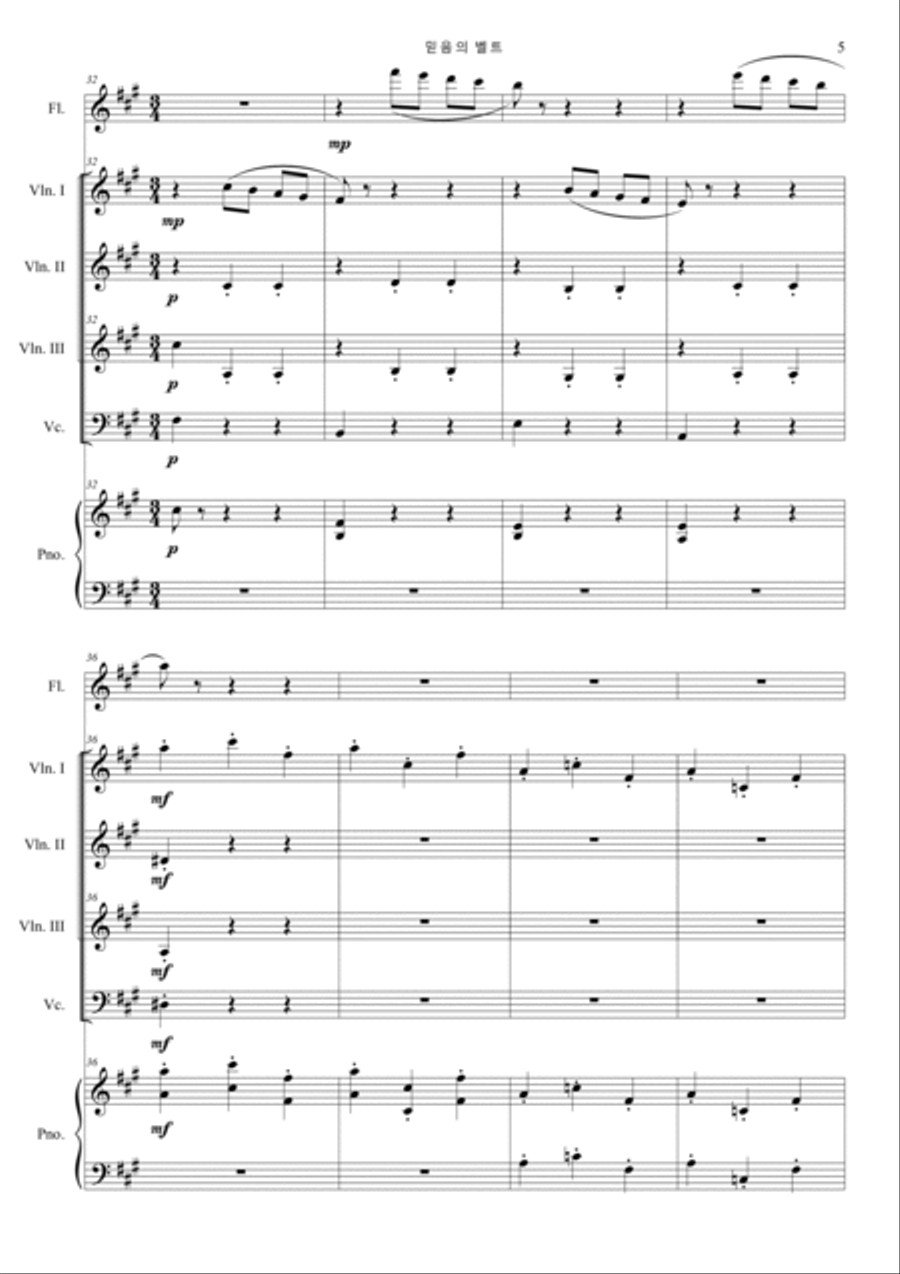 The Belt of Faith (Parasite OST) Orchestra scores gallery preview page 5
