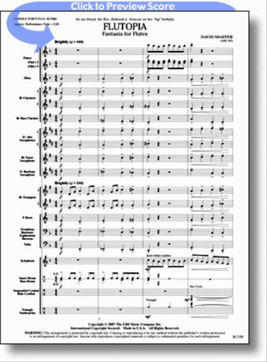 Flutopia Concert Band scores gallery preview page 1