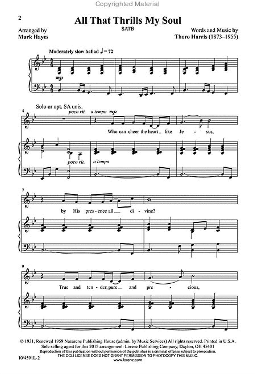 All That Thrills My Soul 4-Part scores gallery preview page 2