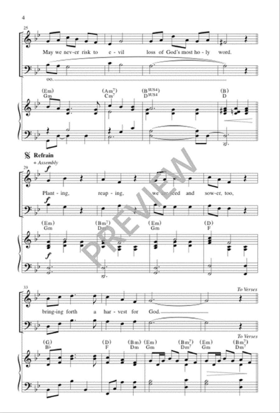 Planting, Reaping 3-Part scores gallery preview page 4