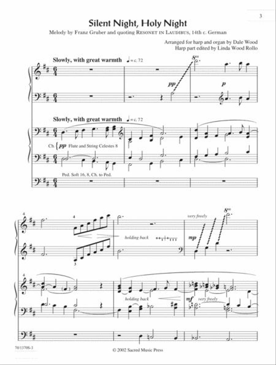 Christmas Album for Harp and Organ - Full Score Harp scores gallery preview page 3