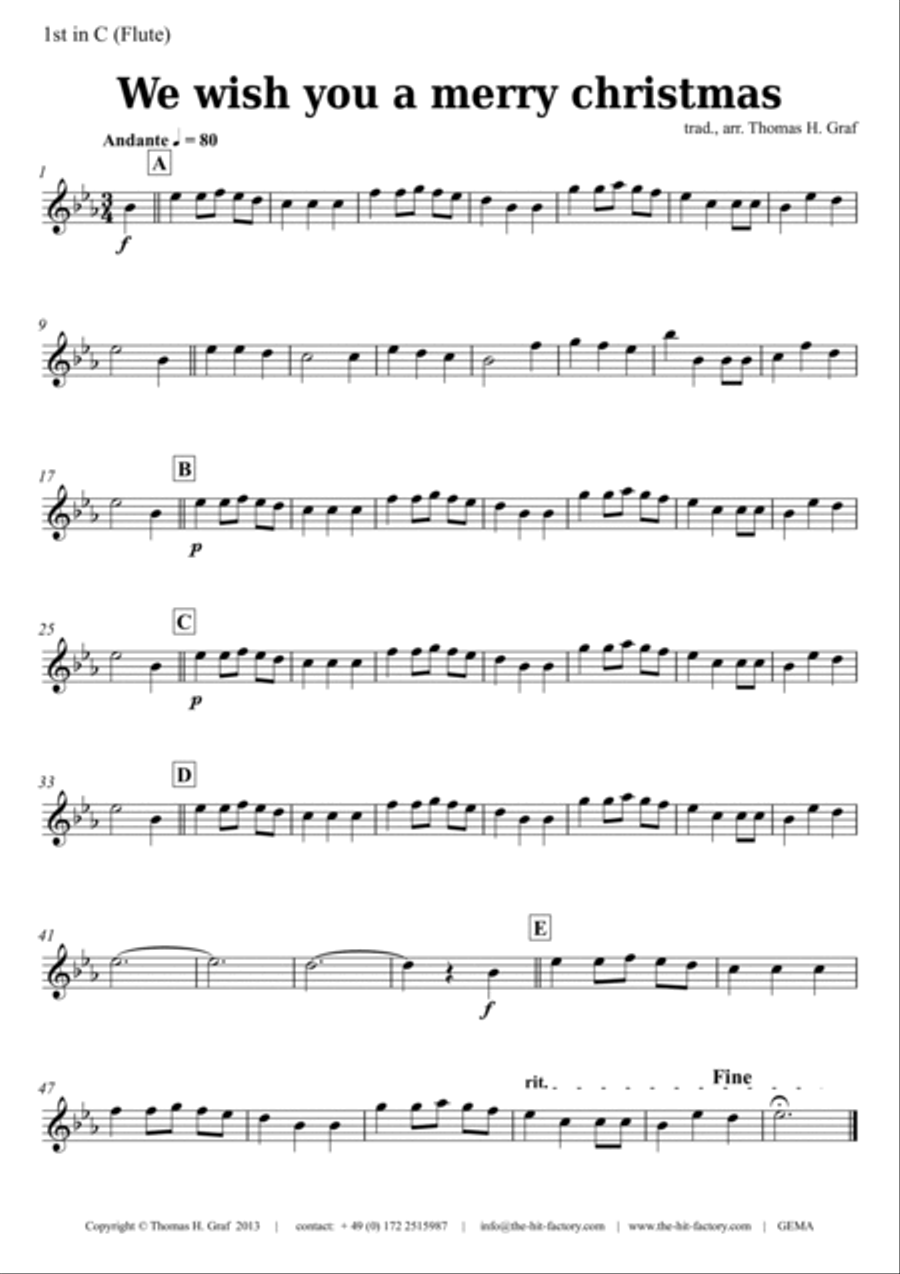 We wish you a merry christmas TUBA & KIDS Bassoon scores gallery preview page 5