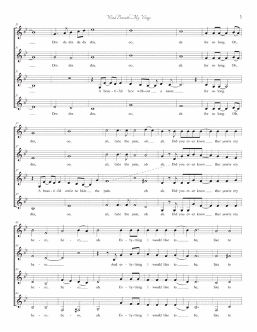 The Wind Beneath My Wings SSAA scores gallery preview page 3