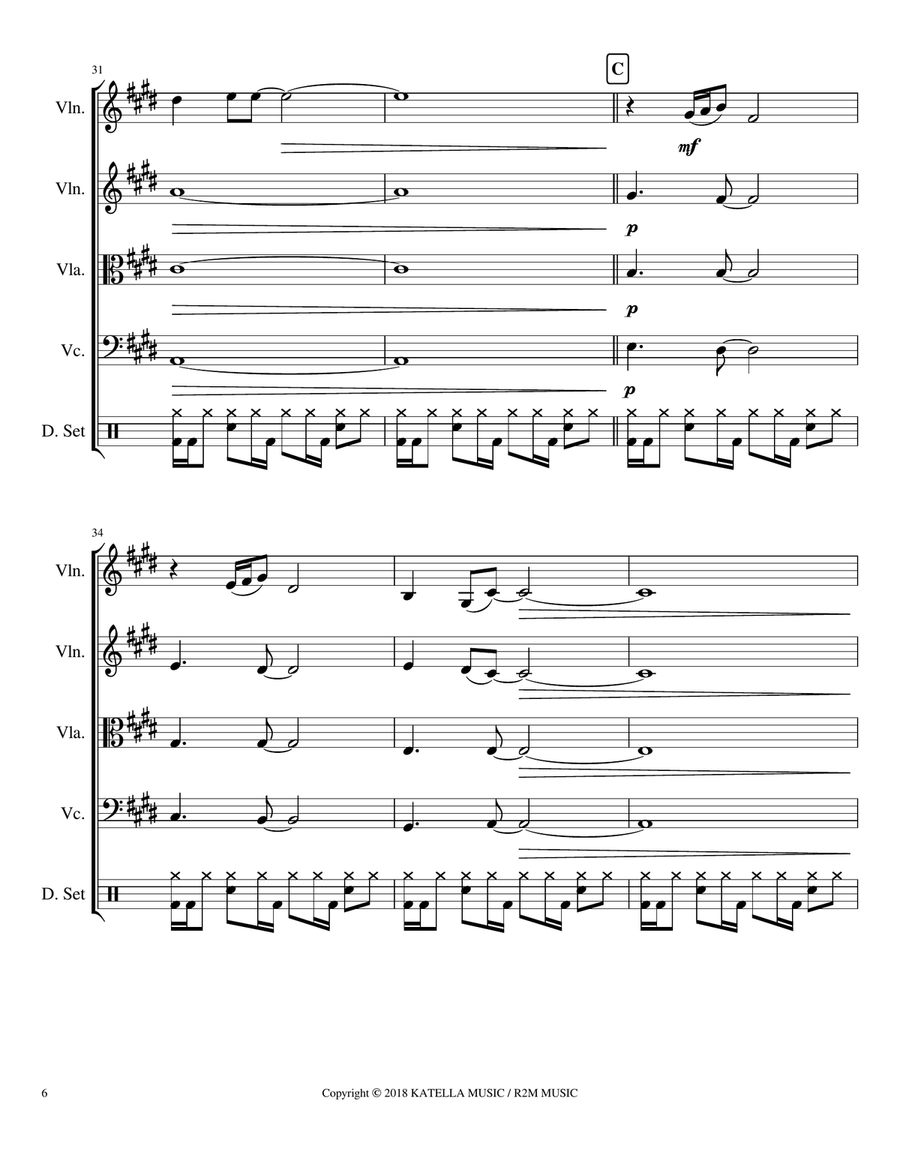 Lone Sal Bug String Quartet scores gallery preview page 6