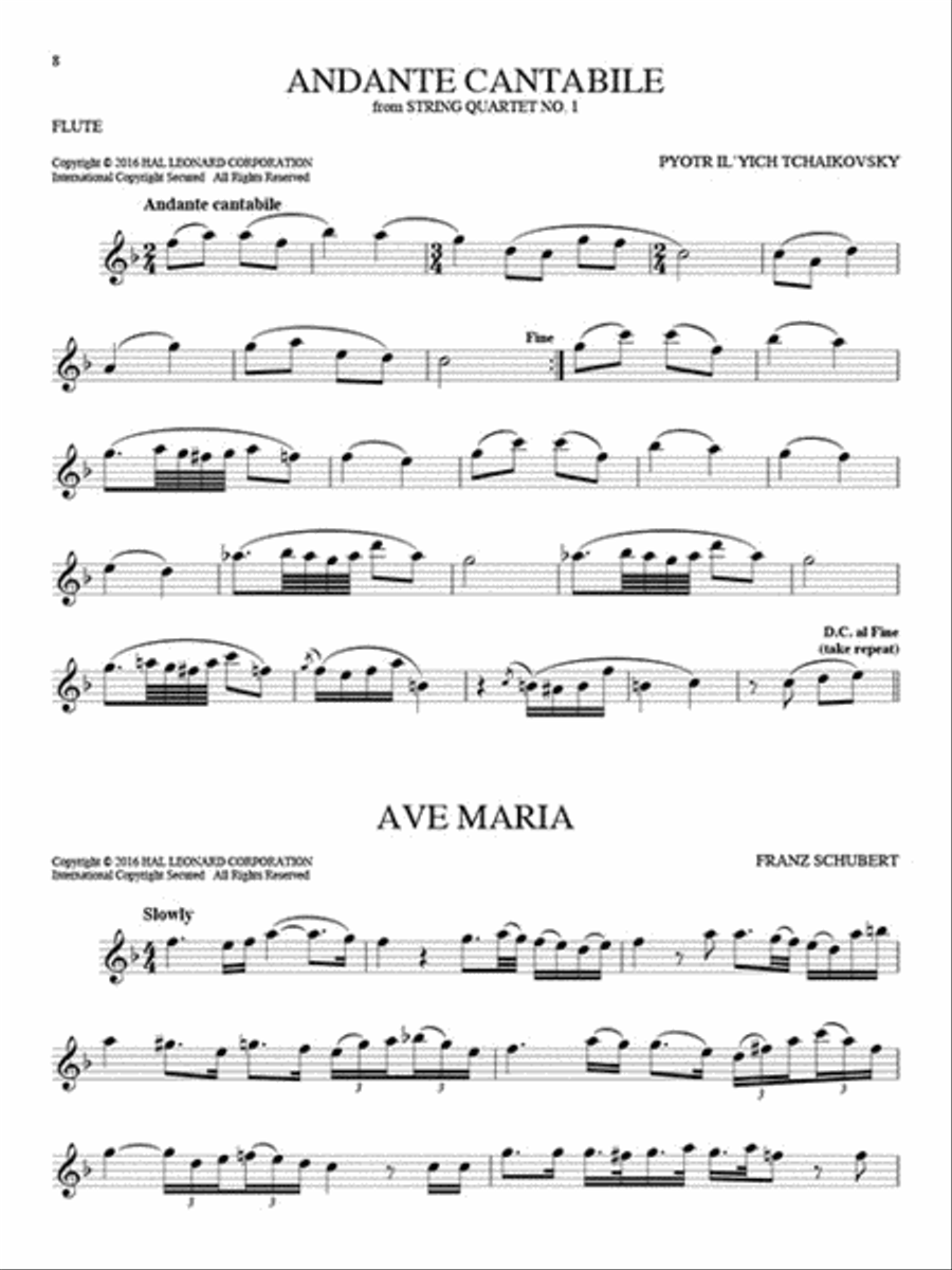 101 Classical Themes for Flute Flute Solo scores gallery preview page 3