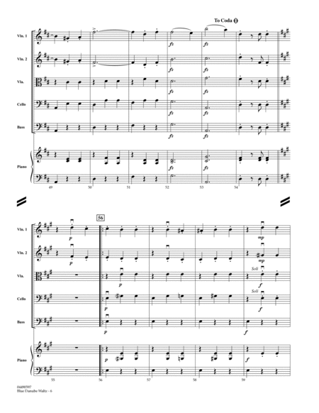 Blue Danube Waltz - Full Score