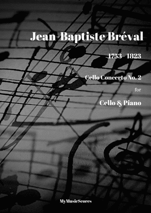 Book cover for Breval Cello Concerto No. 2 for Cello and Piano