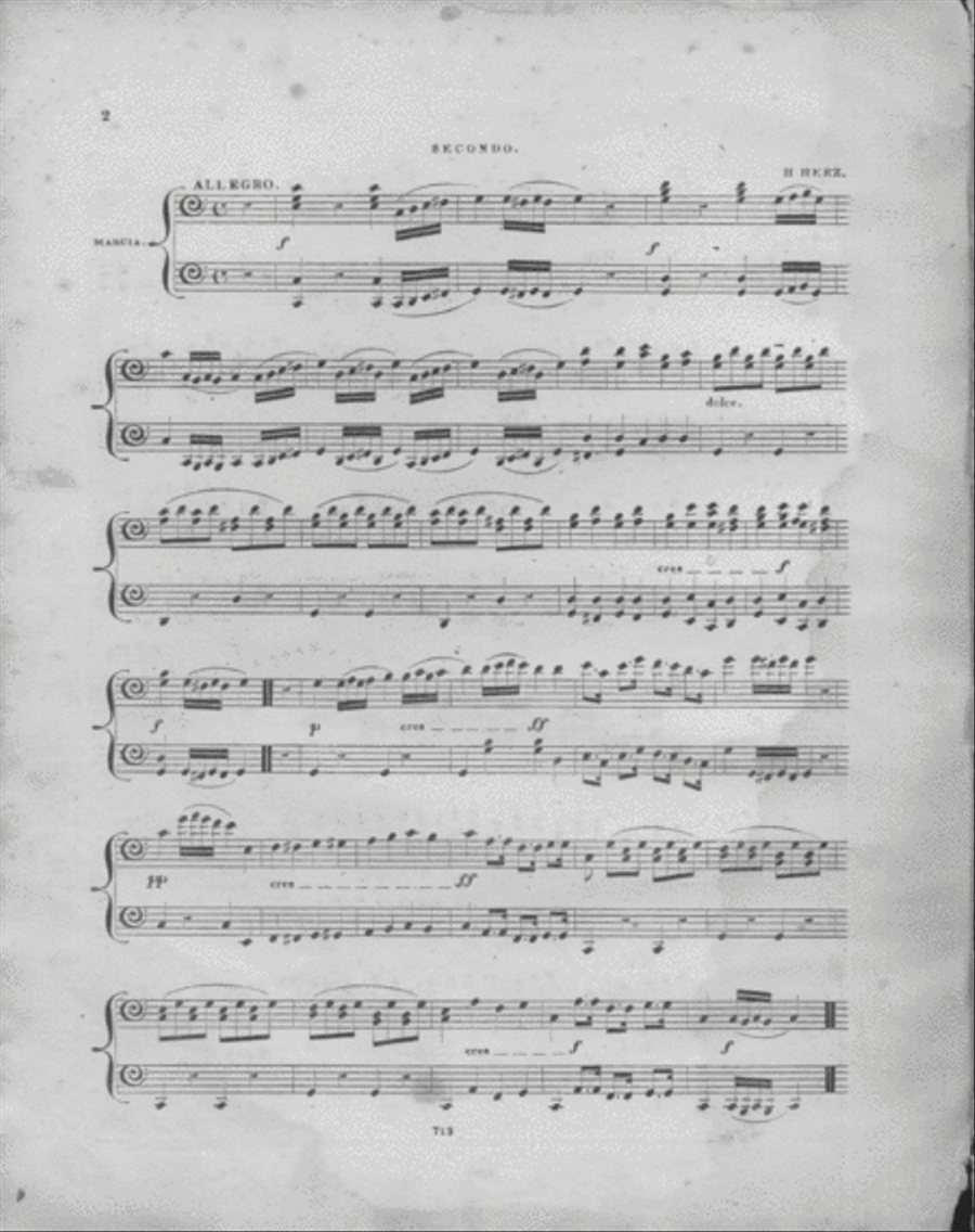 Variations, Faciles Brillantes & Doigtees `a lusage des jeunes Eleves Sur l'Air Allemand O Mein Lieber Augustin Piano Solo scores gallery preview page 2