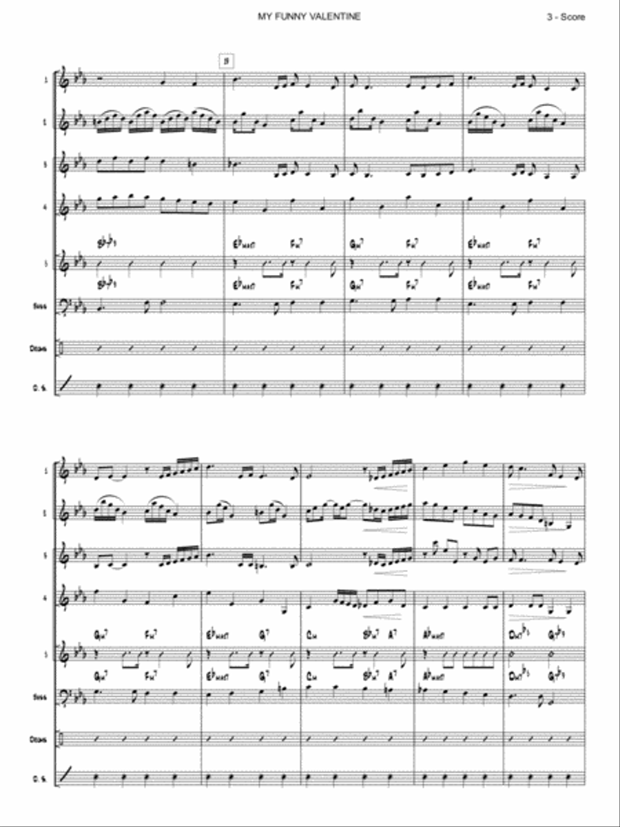 My Funny Valentine Small Ensemble scores gallery preview page 3