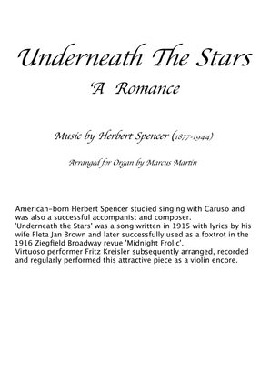 Book cover for Underneath the Stars for Organ solo