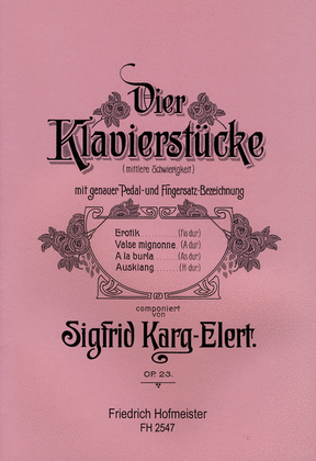 Book cover for 4 Klavierstucke, op. 23