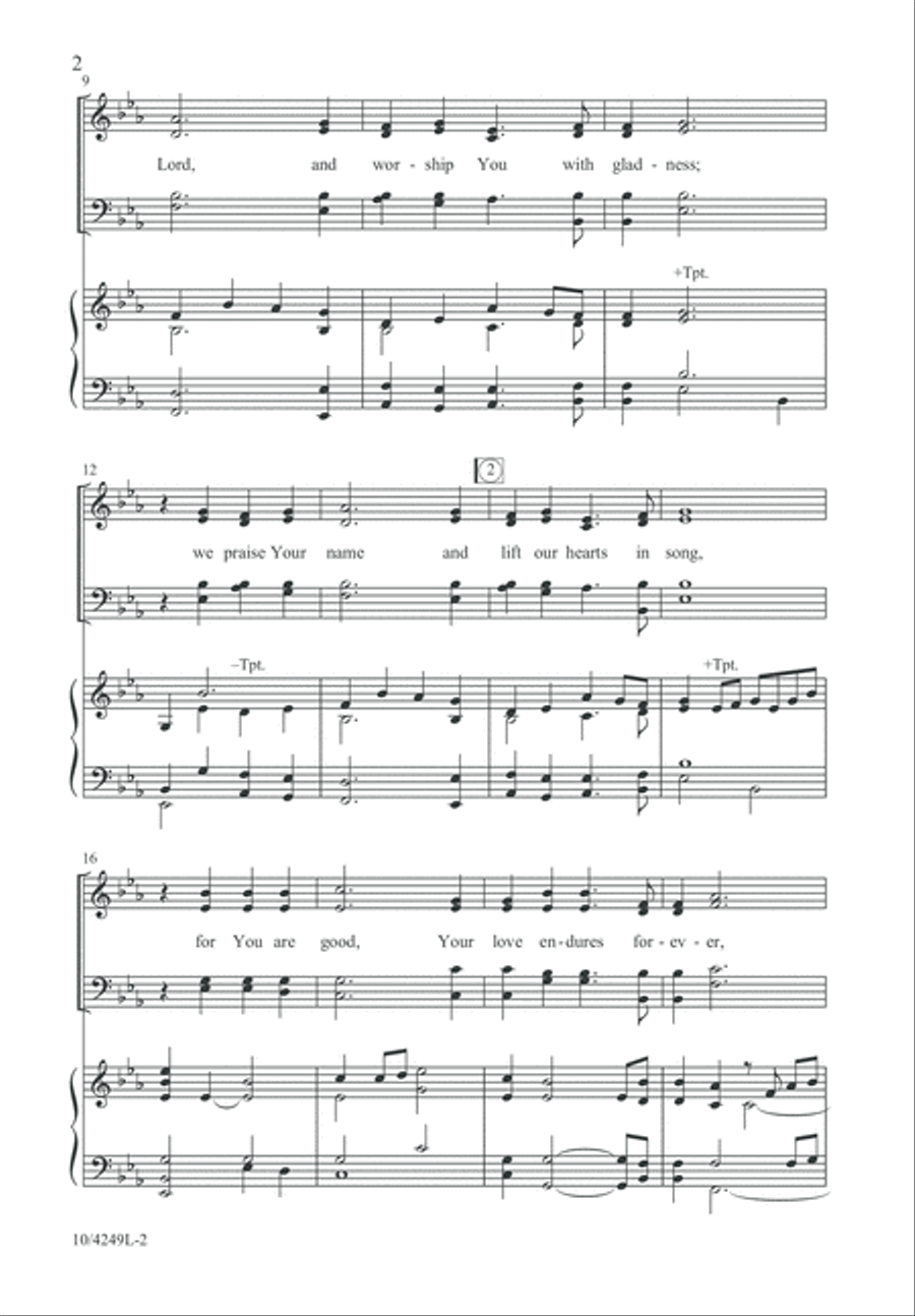 We Thank You, Lord We Thank You, Lord 4-Part scores gallery preview page 3