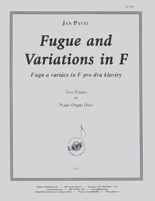 Book cover for Fugue And Variations In F - 2 Pnos Or Org Duet