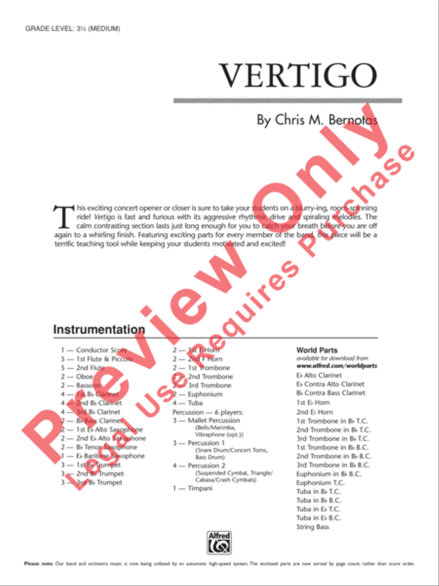 Vertigo Concert Band scores gallery preview page 2