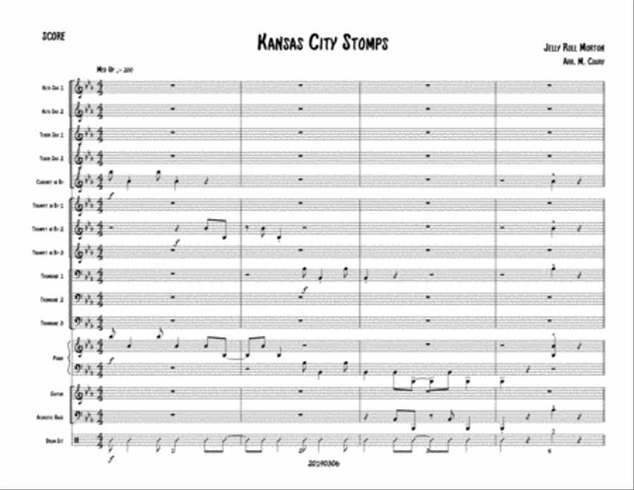 Kansas City Stomps - Score Jazz Ensemble scores gallery preview page 1