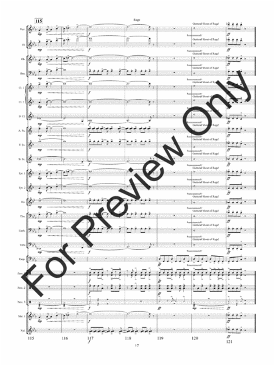Rage Rage Concert Band scores gallery preview page 20