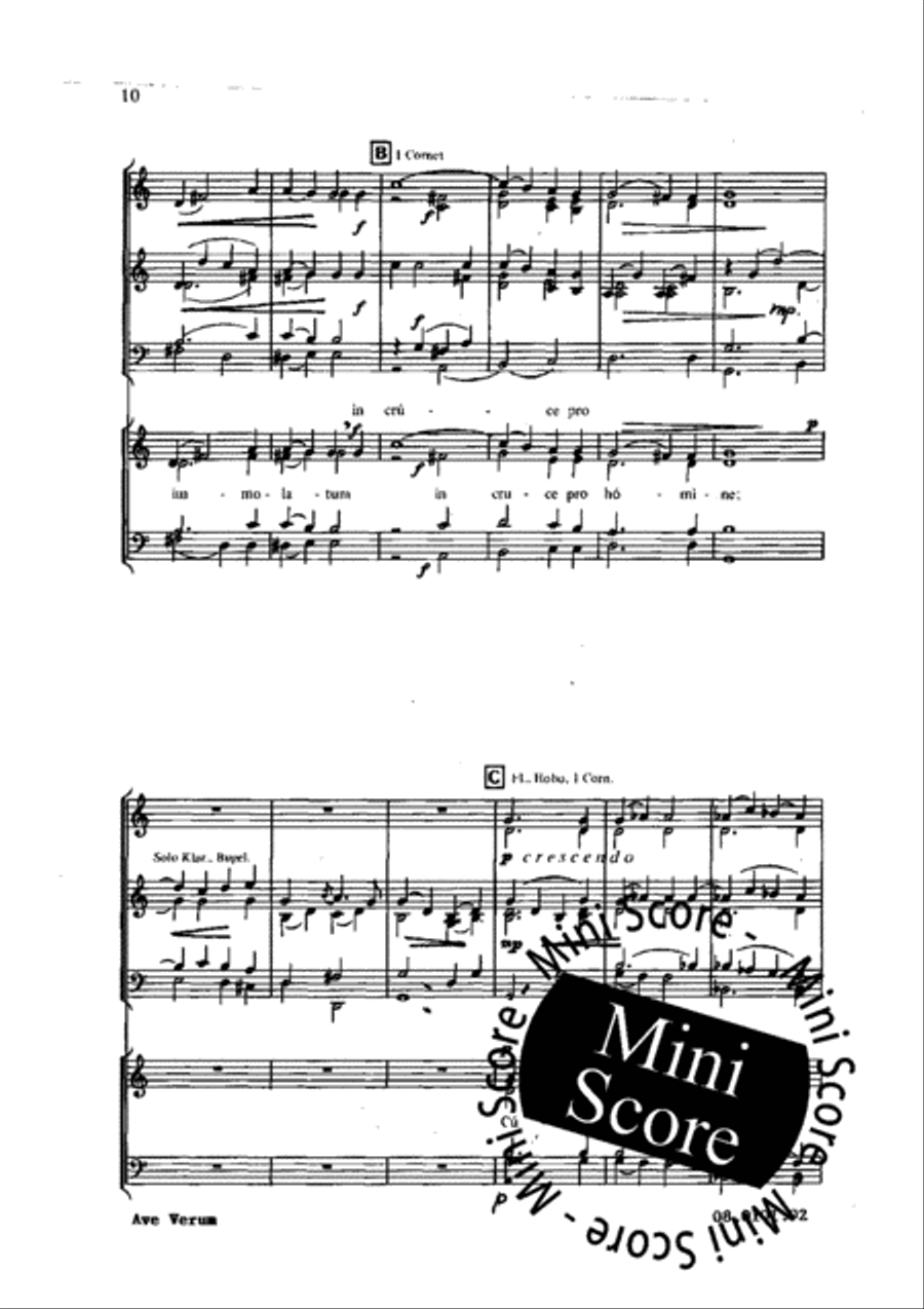 Ave Verum Corpus / Panis Angelicus 4-Part scores gallery preview page 12
