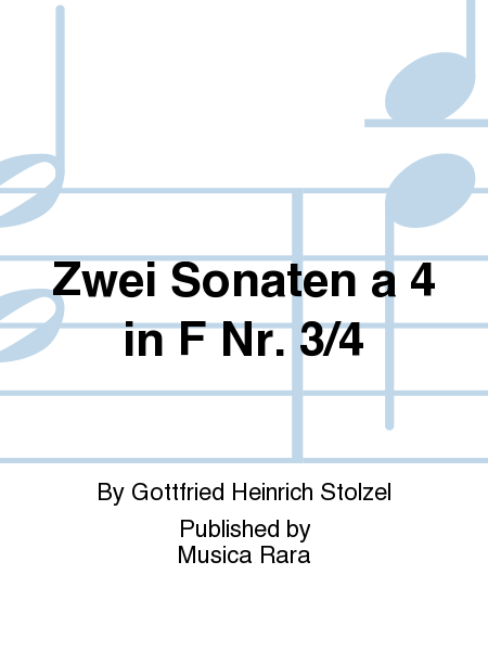2 Sonatas a Quattro Nos. 3 and 4 in F major