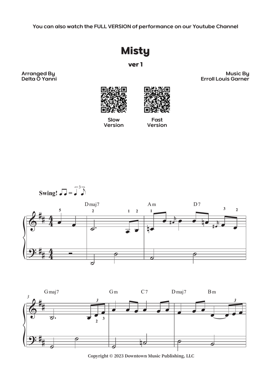 Misty Piano Method scores gallery preview page 1