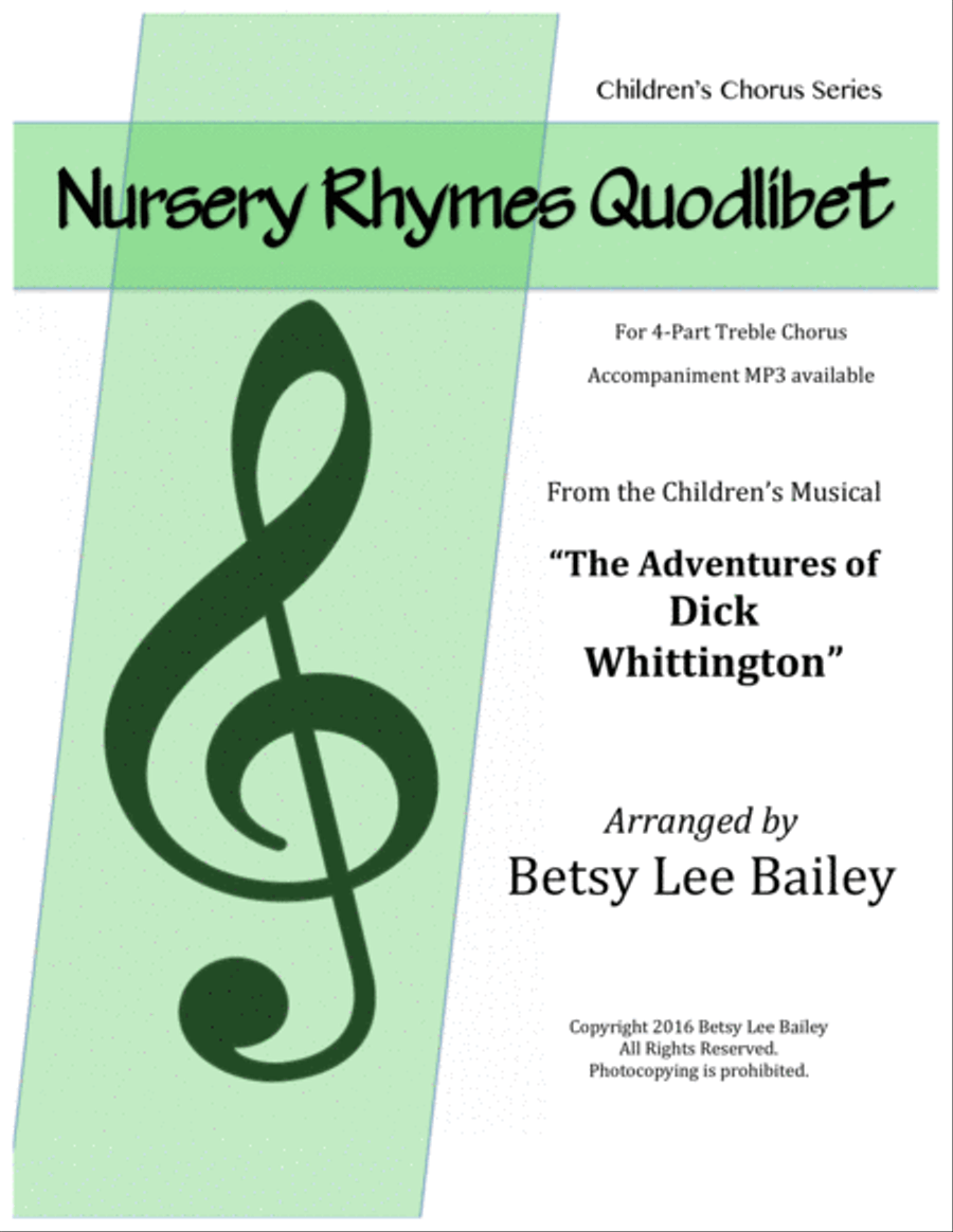 Nursery Rhymes Quodlibet, 4-Part Children's Chorus SA scores gallery preview page 1