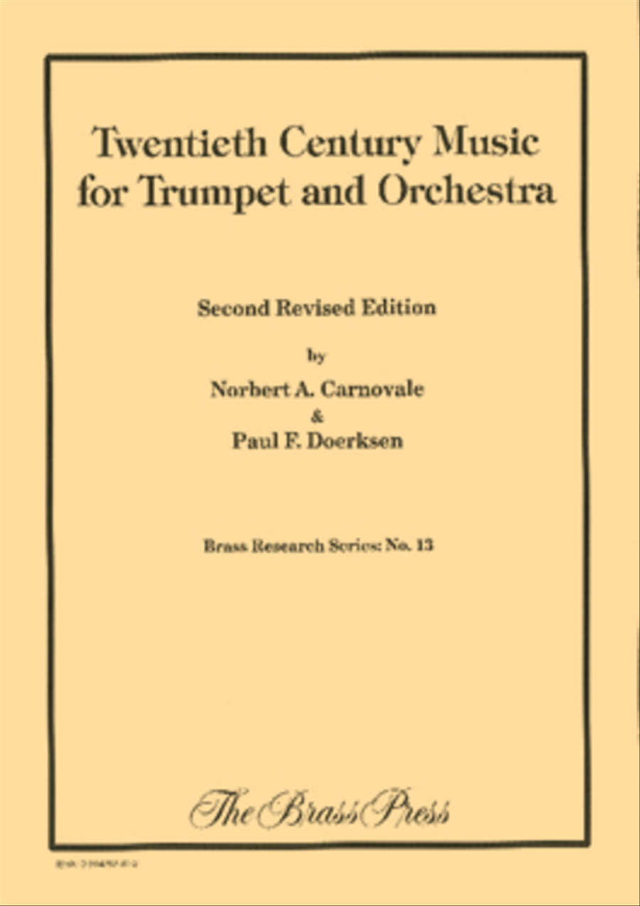 20th Century Music for Trumpet and Orchestra Collection / Songbook scores gallery preview page 1