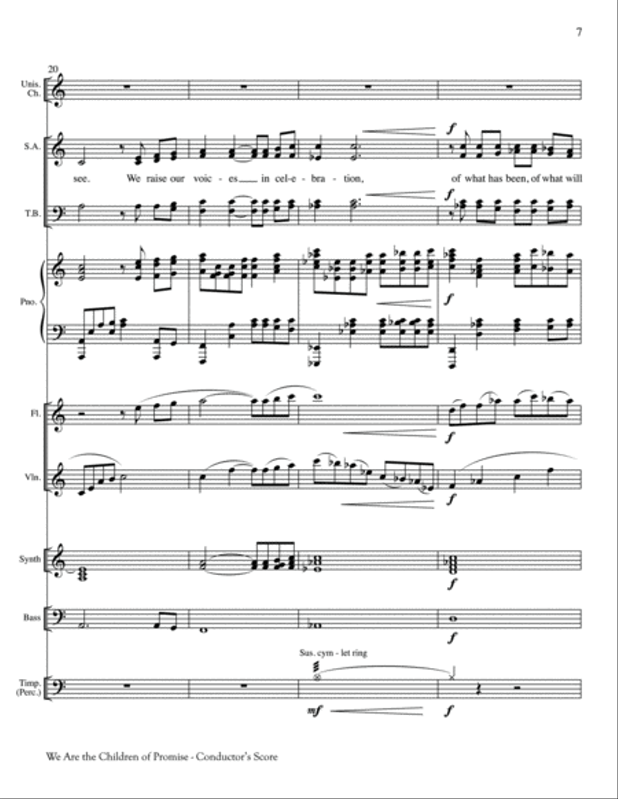 We Are the Children of Promise Unison Choir scores gallery preview page 7
