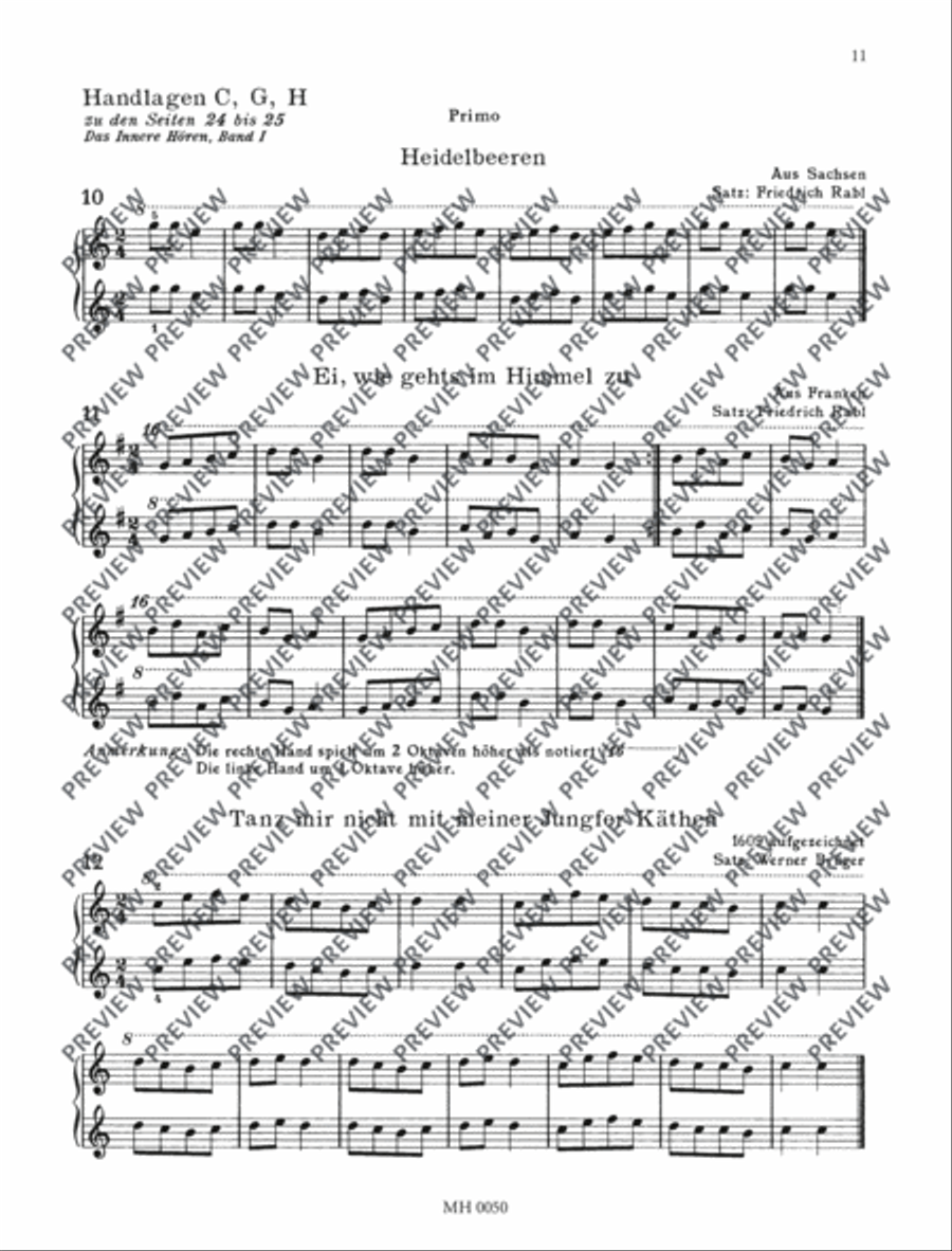 Das innere Hören Piano Solo scores gallery preview page 12