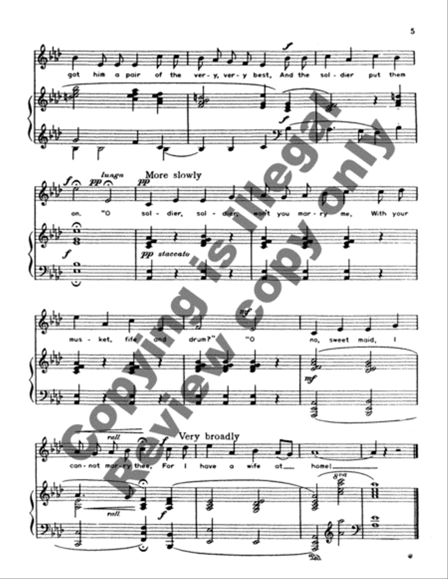 The Soldier Medium Voice scores gallery preview page 6