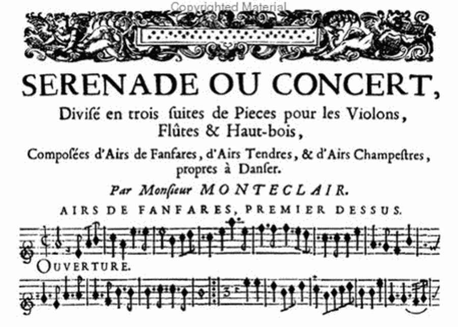 Serenade or concert, divided into three suites