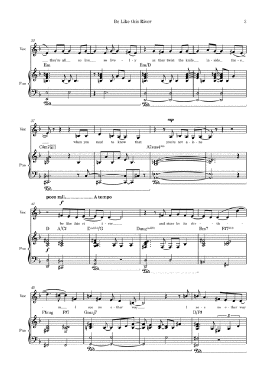 Be Like This River - Piano and Alto Voice Alto Voice scores gallery preview page 3