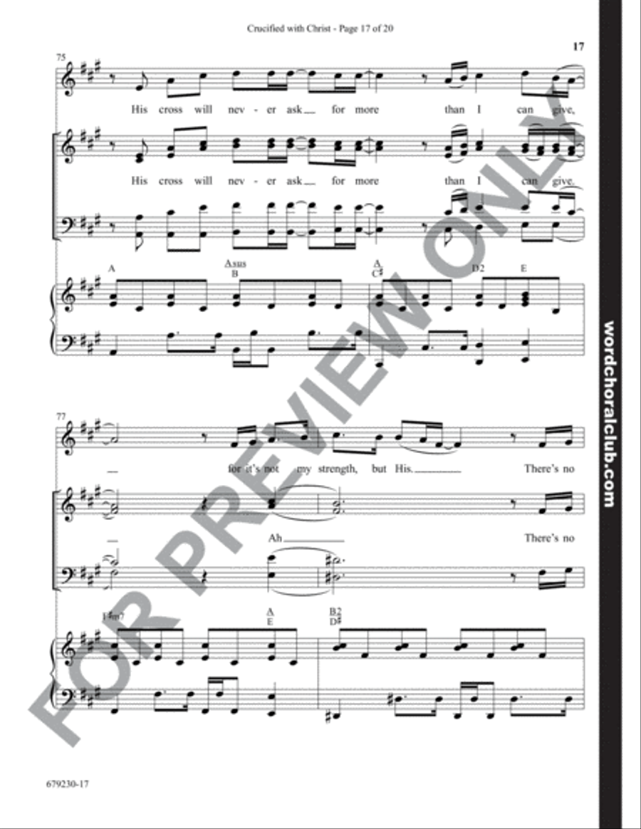 Crucified with Christ - Anthem 4-Part scores gallery preview page 17