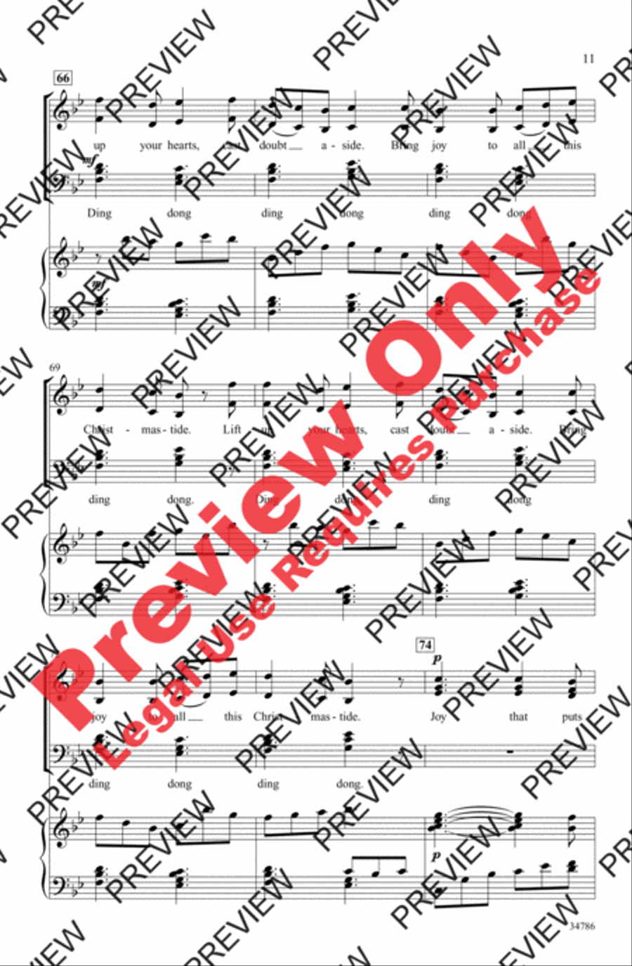 A Vaughan Williams Christmas 4-Part scores gallery preview page 10